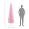 Edge Collections - 7' - Pink - Slim Pencil Artificial Christmas Tree for Easy Decorating - 1 Piece